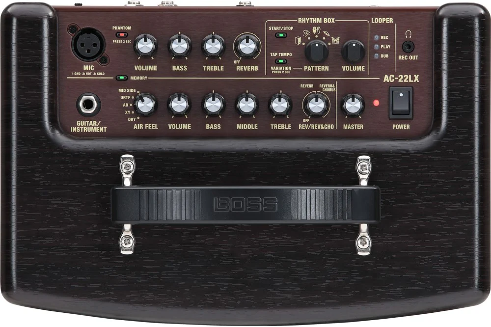 BOSS AC-22LX 10W Portable Stereo Acoustic Guitar Amplifier with Mic Channel and Rhythm Box - Image 8