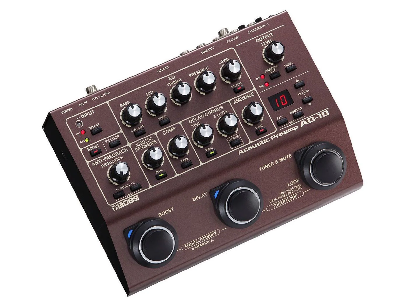 BOSS AD-10 Acoustic Preamp (AD10) - Image 3