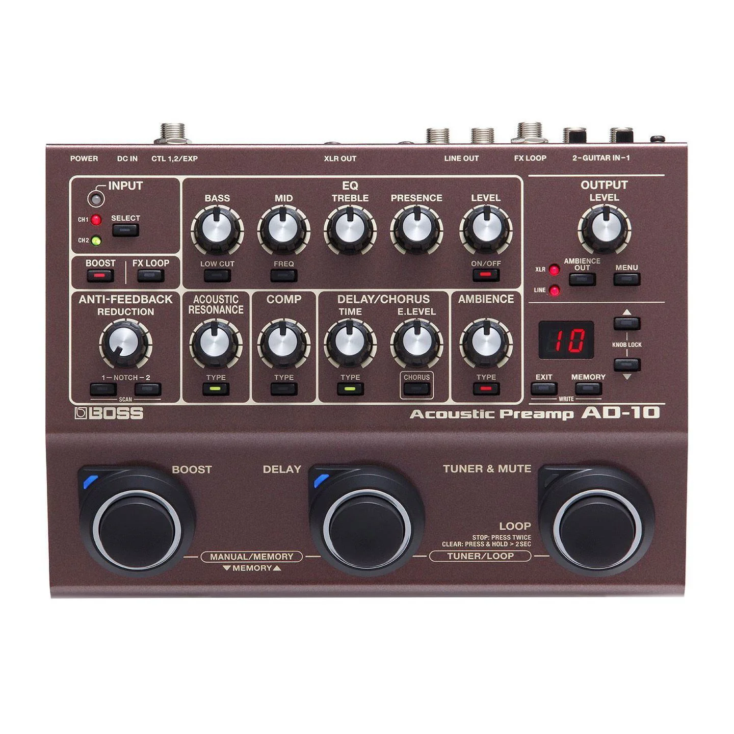 BOSS AD-10 Acoustic Preamp (AD10) - Image 5