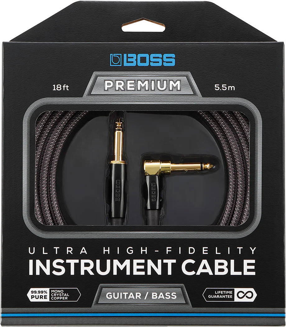 BOSS BIC-P18A Straight to Angled 18ft Premium Instrument Cable - Image 5
