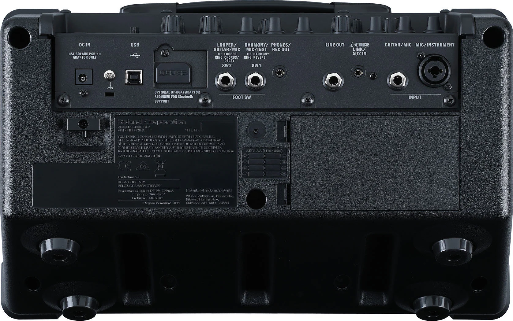 BOSS Cube Street 2 Battery Powered Stereo Amplifier in Black - Image 4