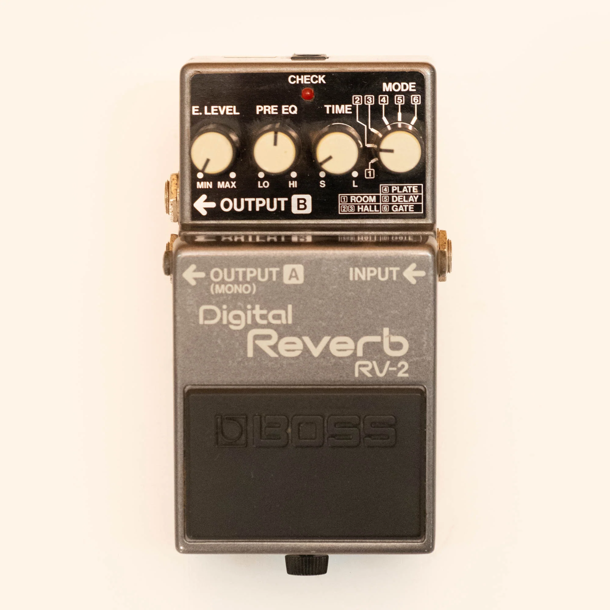 BOSS RV-2 Digital Reverb Guitar Effects Pedal - Preloved