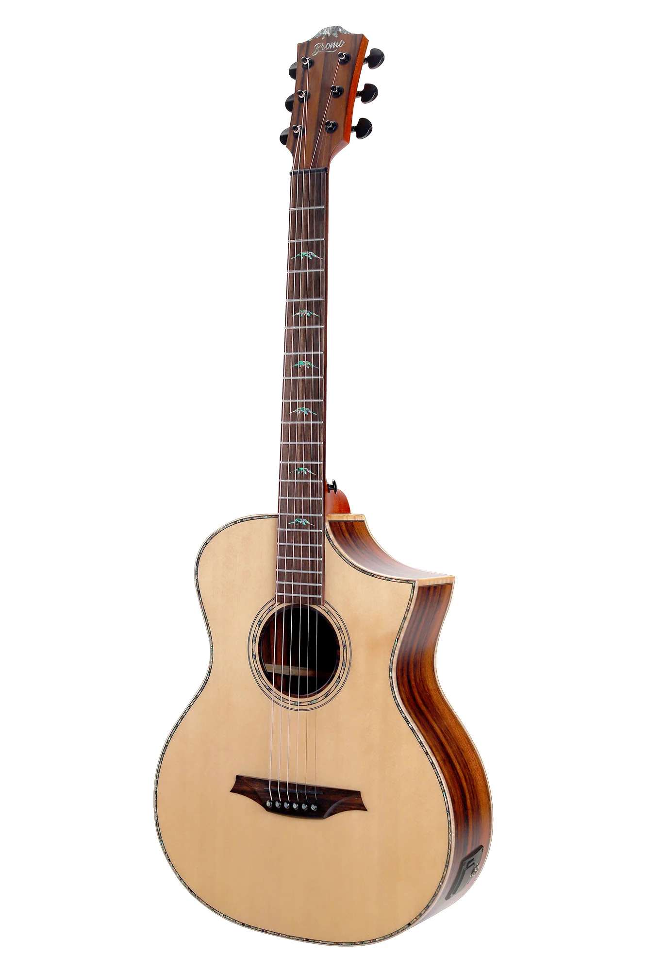Bromo Guitar BAR5CE Rocky Mountain All Solid GA E/A Acoustic Guitar - Image 3