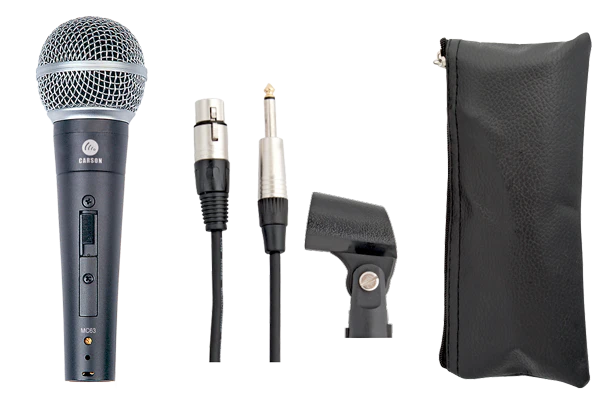 Carson MC63 Unidirectional 58-Style Vocal Microphone with XLR Cable