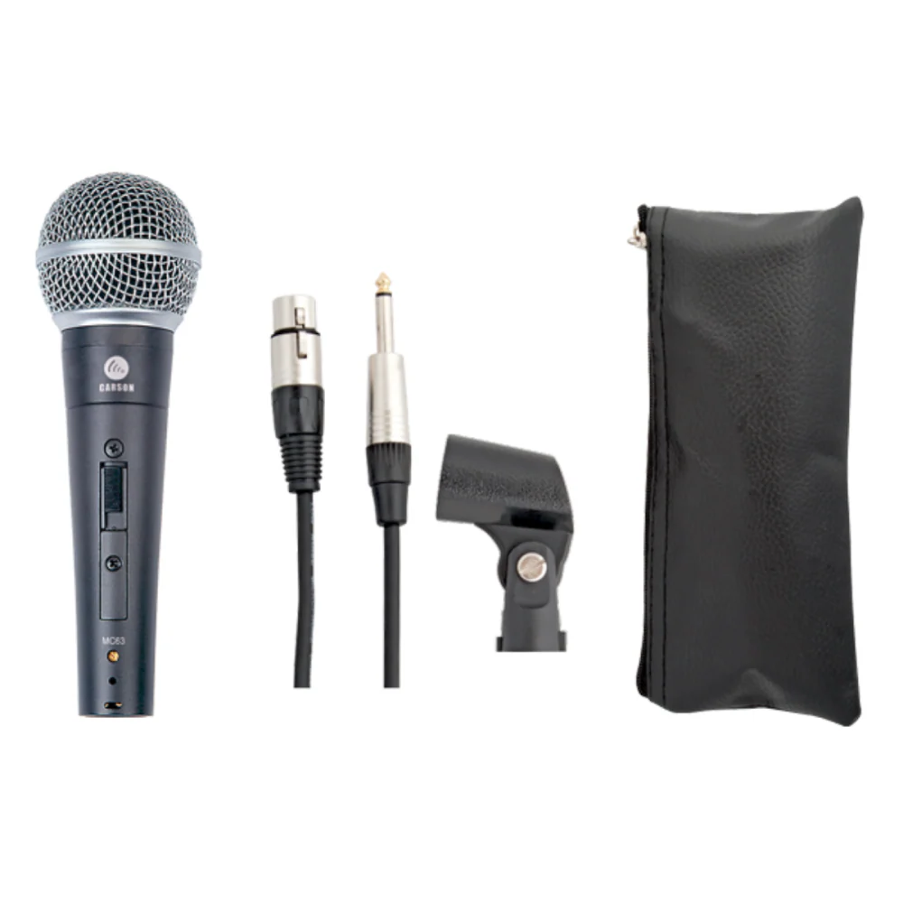 Carson MC63 Unidirectional 58-Style Vocal Microphone with XLR Cable - Image 2