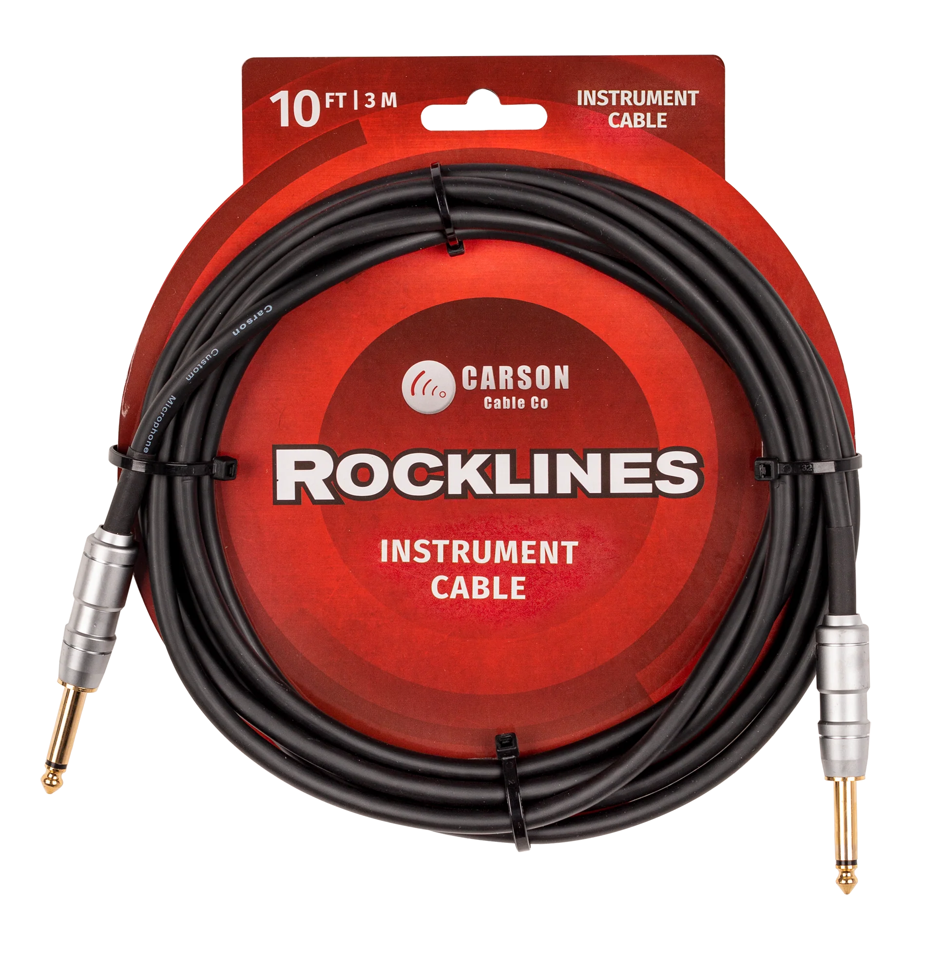 Carson Rocklines ROK10SS Noiseless Guitar Cable - 10 Feet