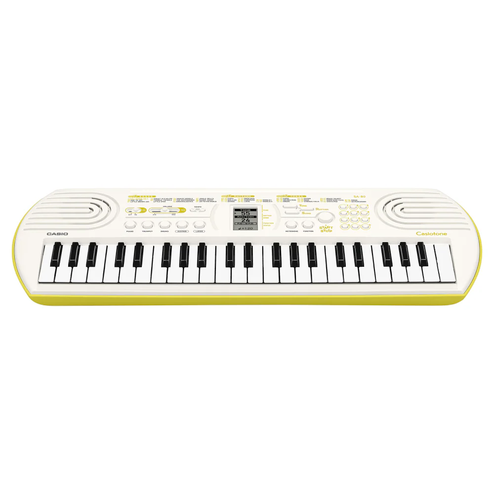 Casio SA-80 44 Note Mini Keyboard - White / Green - Image 3