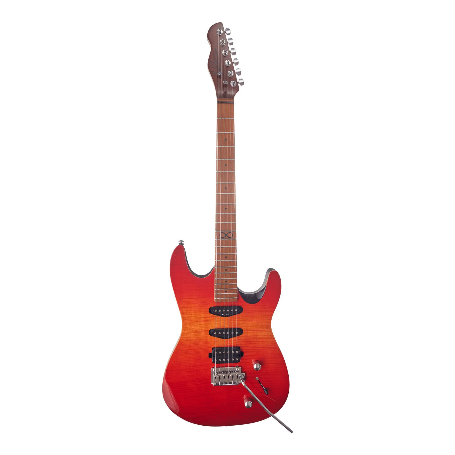 Chapman ML1 Hybrid Electric Guitar - Cali Sunset Red - Image 6