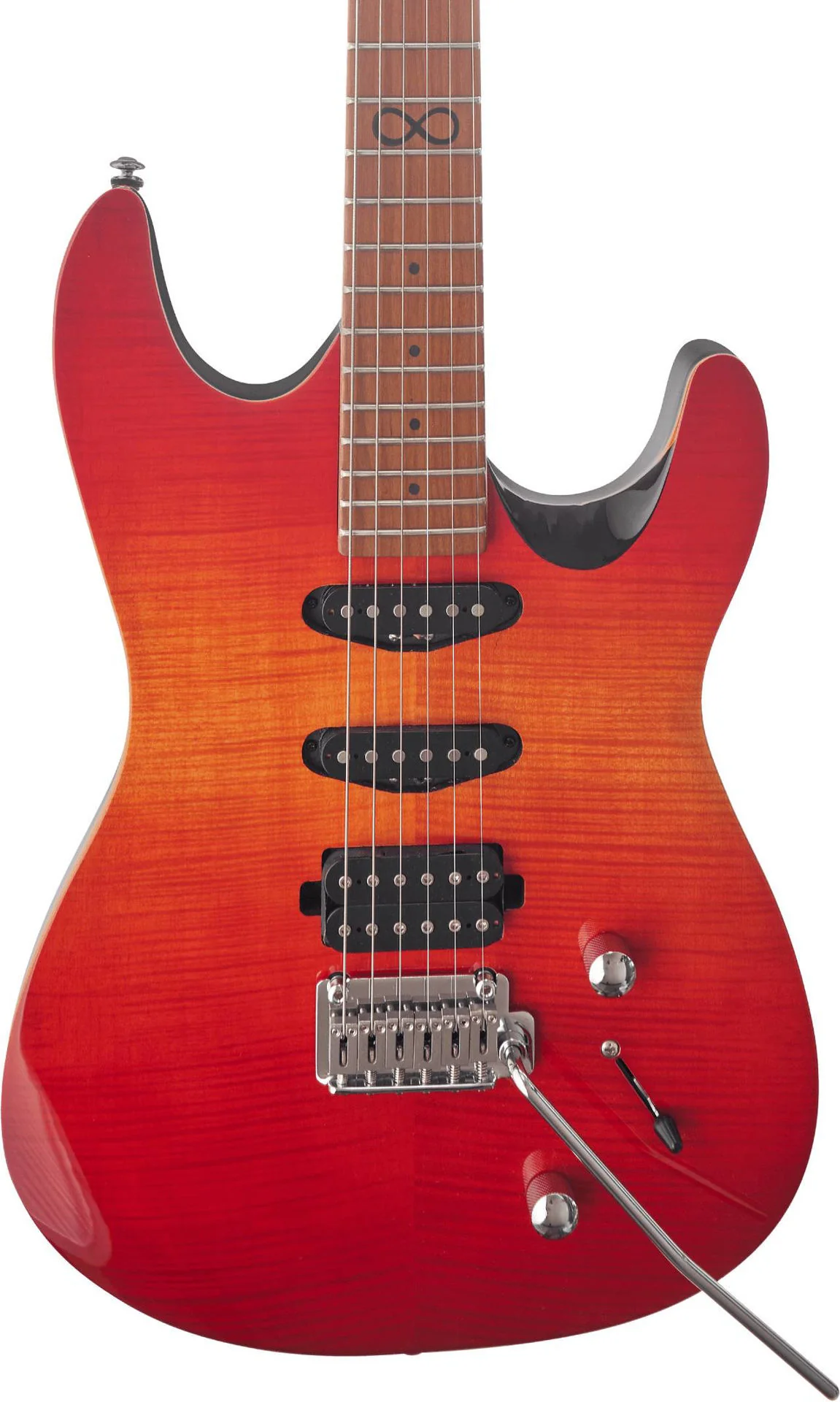 Chapman ML1 Hybrid Electric Guitar - Cali Sunset Red - Image 8