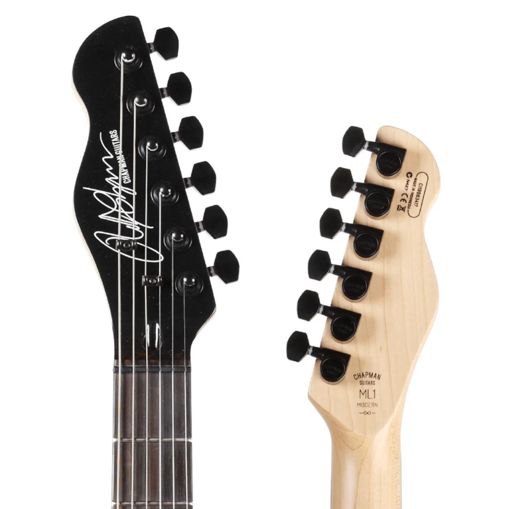 Chapman ML1 Modern Electric Guitar with Super Crush 100 Combo Amplifier in Black - Black Blood - Image 2