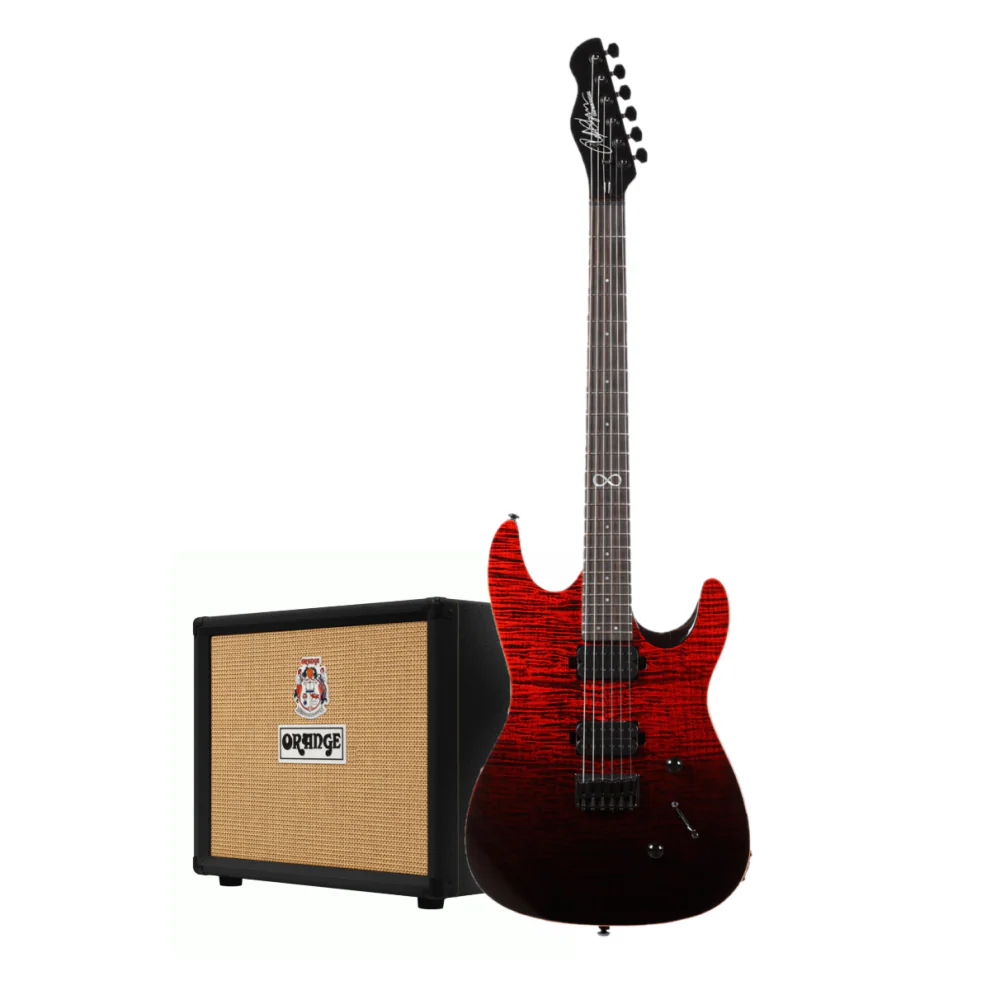 Chapman ML1 Modern Electric Guitar with Super Crush 100 Combo Amplifier in Black - Black Blood - Image 4