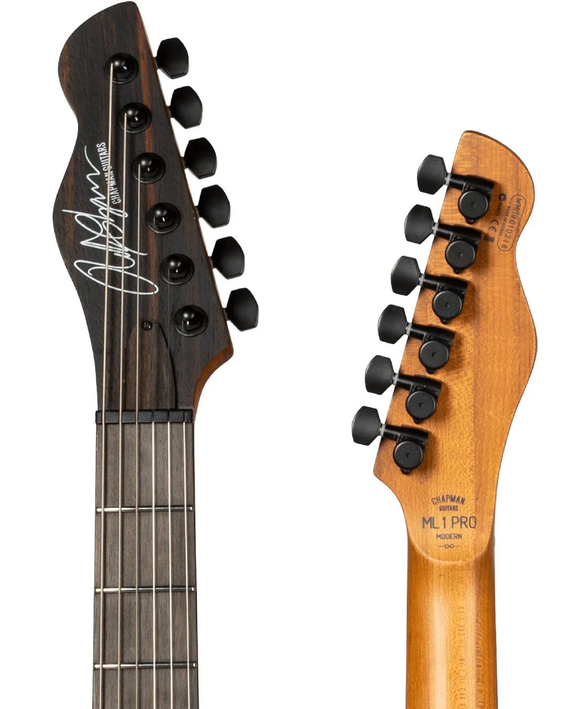 Chapman ML1 Pro Modern Left-Handed Electric Guitar - Pitch Black - Image 5