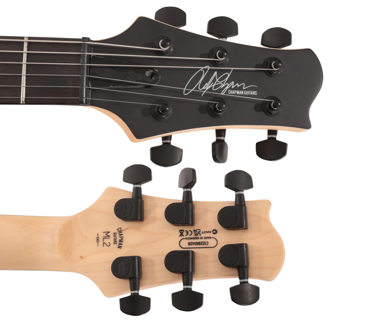 Chapman ML2 Electric Guitar in Slate Black Satin - Image 4