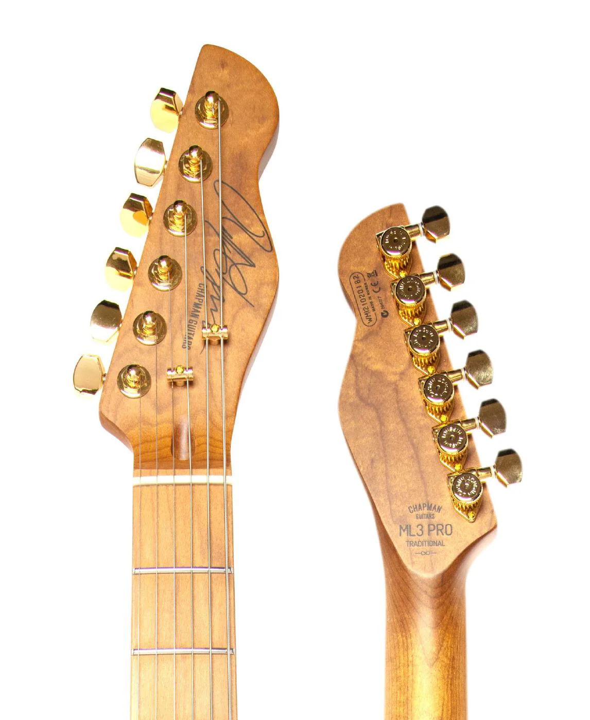 Chapman ML3 Pro Traditional Left-Handed Electric Guitar - Classic Black Metallic - Image 5