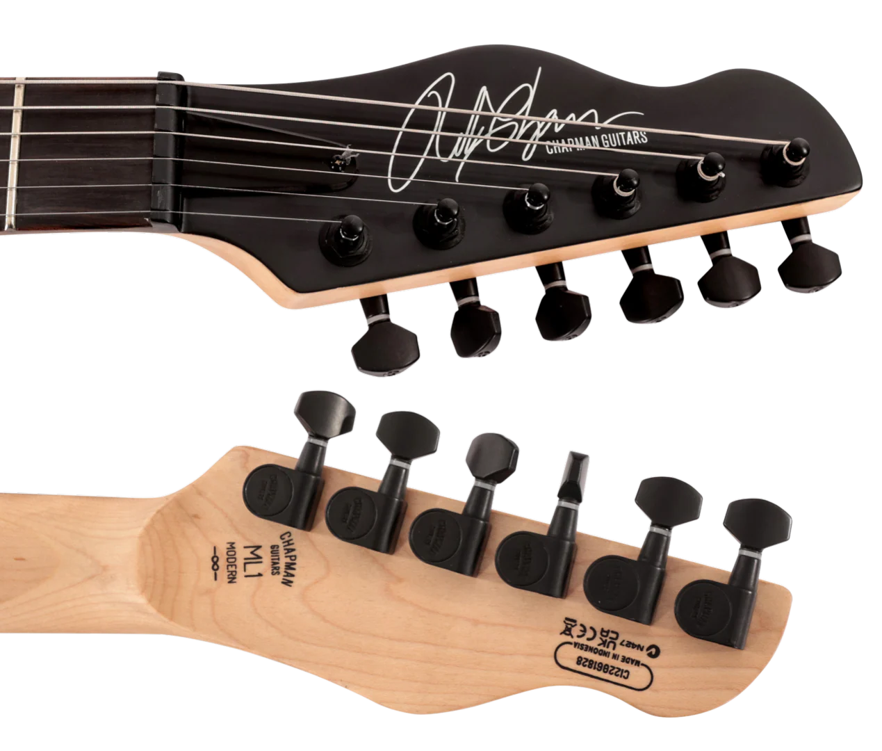 Chapman Standard Series ML1 Modern Electric Guitar - Slate Black Satin - Image 4