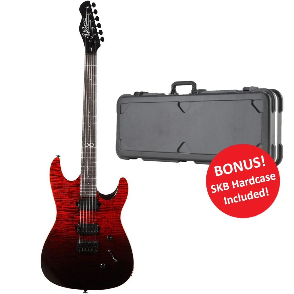 Chapman Standard Series ML1 Modern Electric Guitar with SKB Hardcase - Black Blood - Image 10