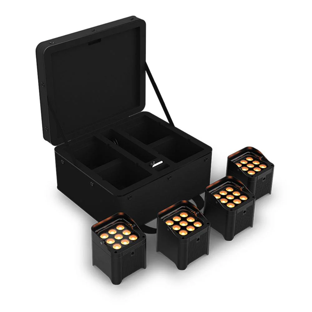 Chauvet DJ Freedom Q9 IP RGBW 4 Pack LED Wireless Parcan Kit with Carry Case - Image 6