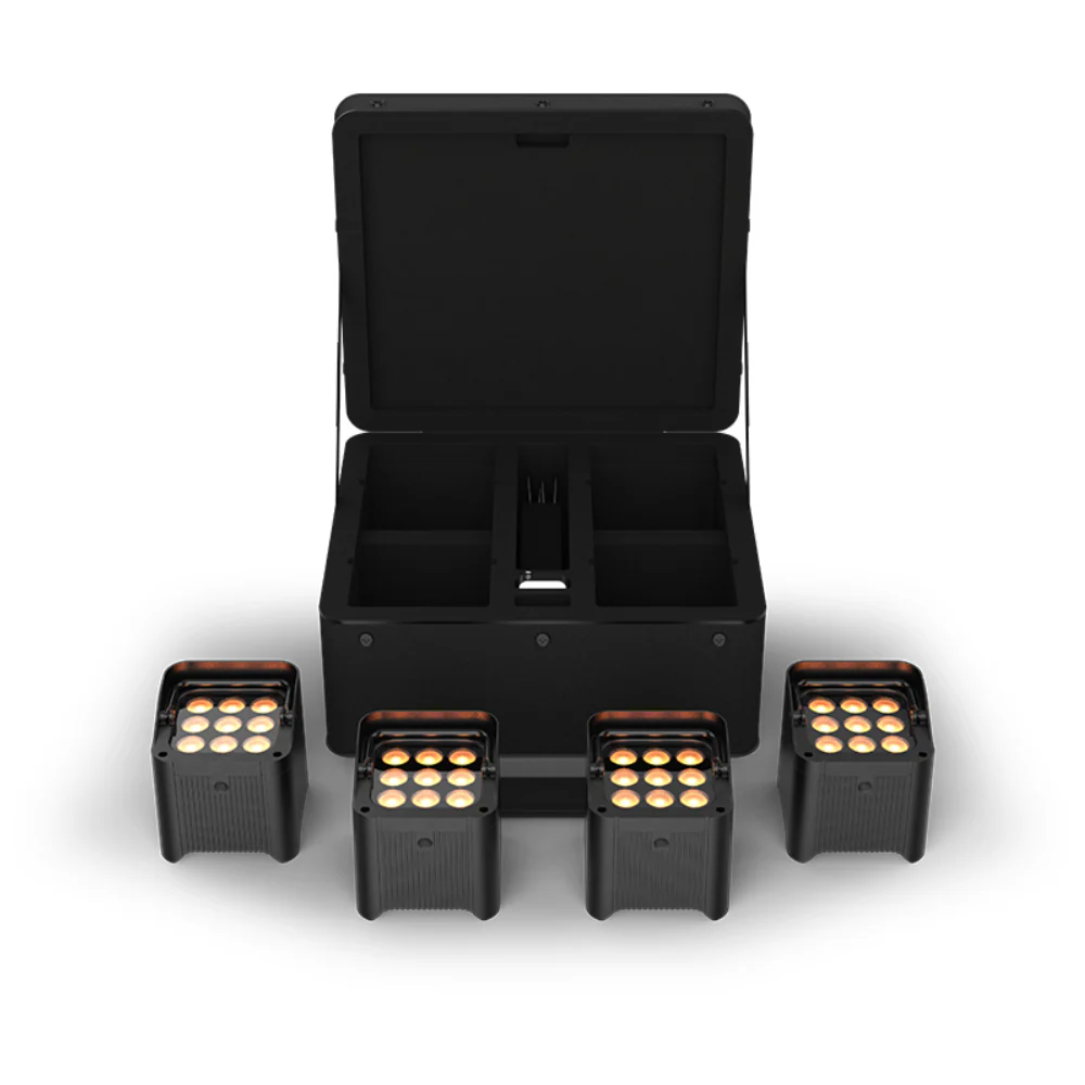 Chauvet DJ Freedom Q9 IP RGBW 4 Pack LED Wireless Parcan Kit with Carry Case - Image 9