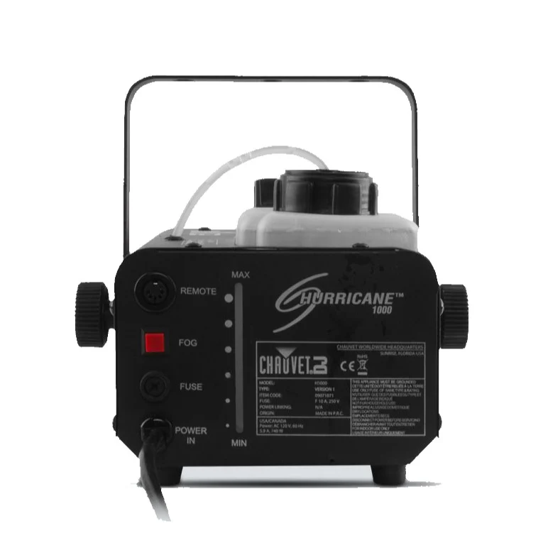 Chauvet DJ Hurricane 1000 1L Fog Machine with Free 5L Smoke Fluid - Image 7