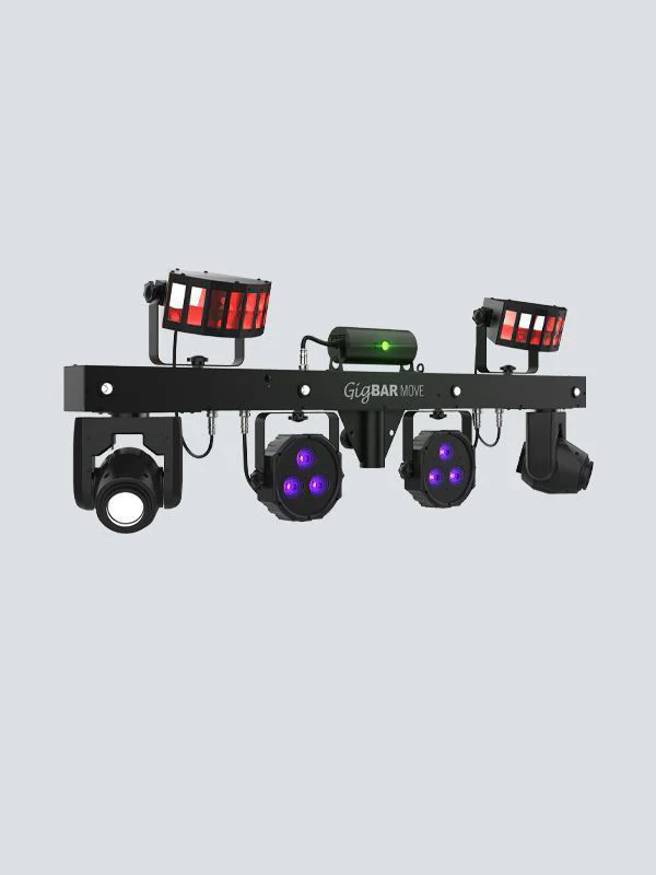 Chauvet Gig Bar Move 5-In-1 LED Effect Light - Moving Heads, Derbys, Pars, Laser, & Strob - Image 3