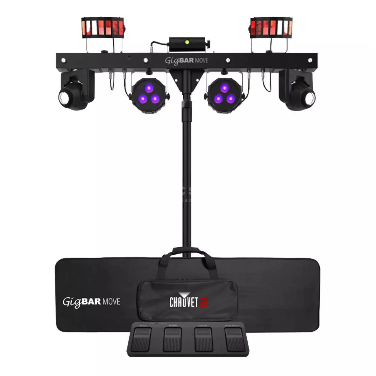 Chauvet Gig Bar Move 5-In-1 LED Effect Light - Moving Heads, Derbys, Pars, Laser, & Strobe in White - Image 2