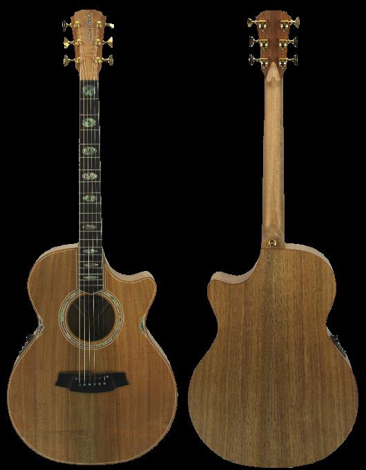 Cole Clark Angel 3 Series Acoustic Guitar with Pickup and Cutaway Blackwood/Blackwood - Image 2