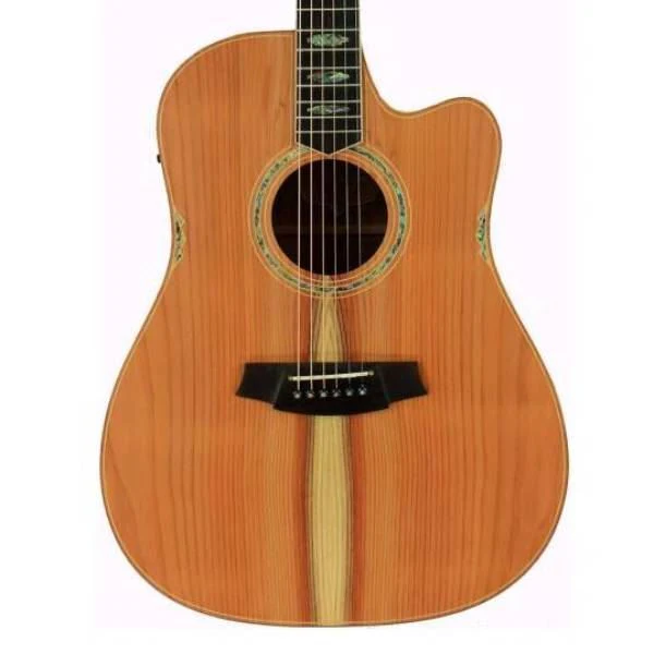 Cole Clark Fat Lady 3 Series Acoustic Guitar with Pickup and Cutaway Redwood / Blackwood - Image 3