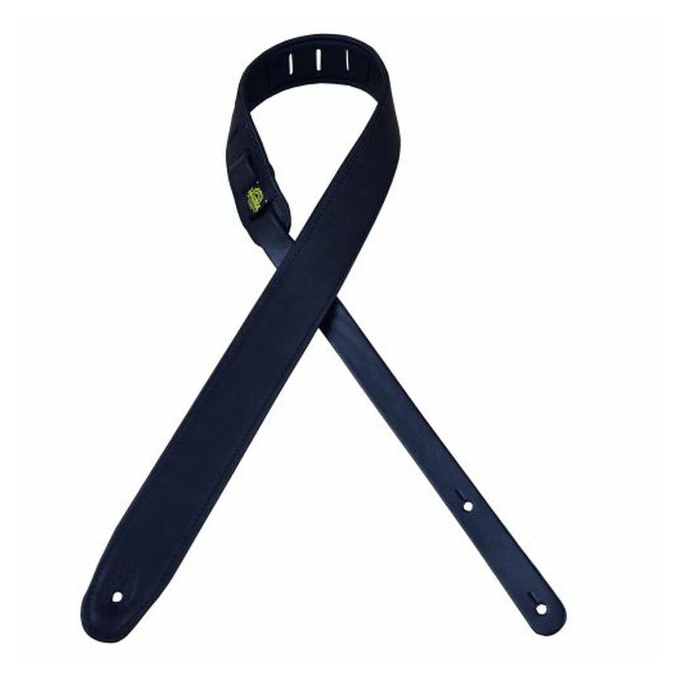 Colonial Leather 2.0 inch Padded Upholstery Guitar Strap - Black and Black