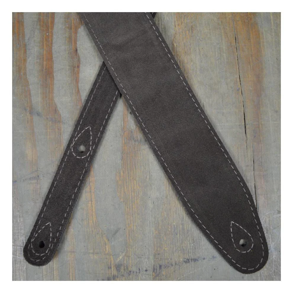 Colonial Leather 2.5 inch Double Suede Guitar Strap - Brown - Image 2