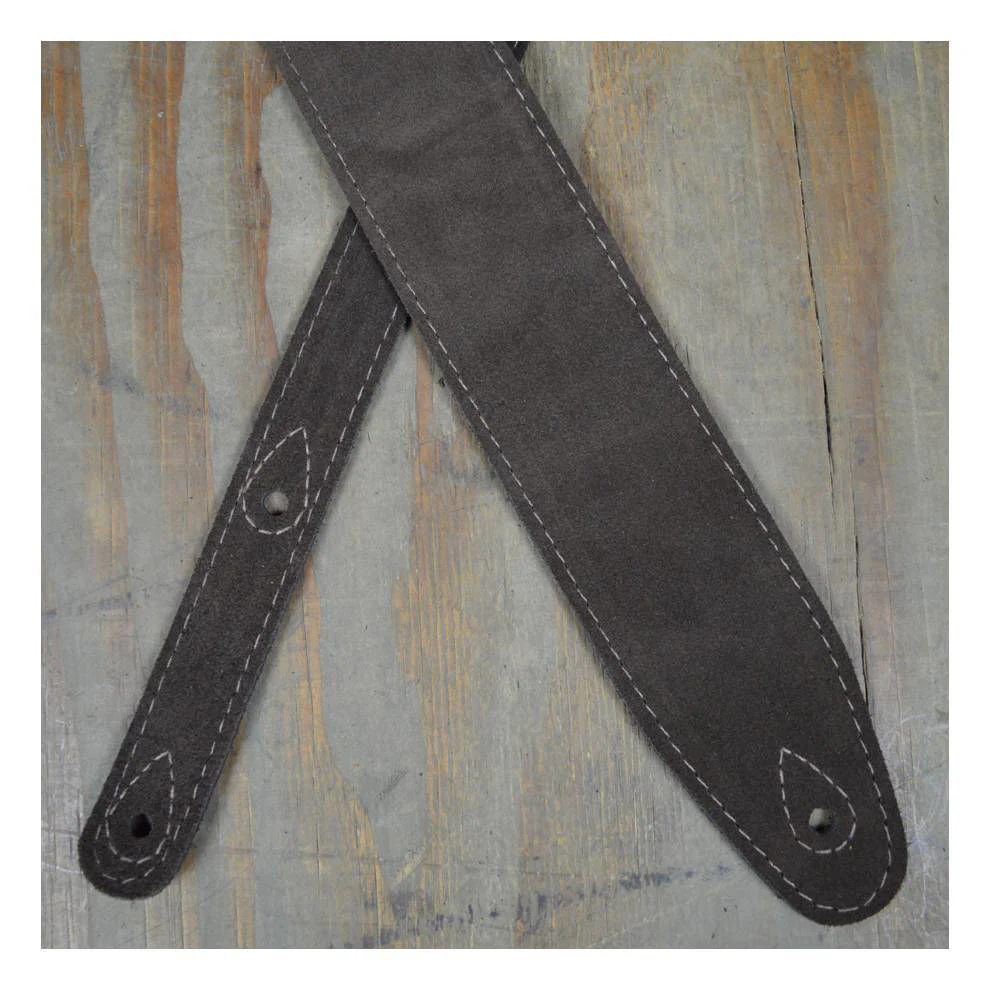 Colonial Leather 2.5 inch Double Suede Guitar Strap - Brown - Image 4
