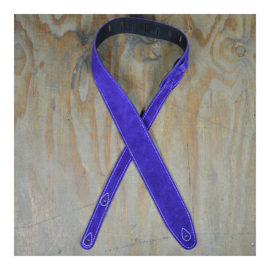 Colonial Leather 2.5 Inch Double Suede Guitar Strap - Violet - Image 3