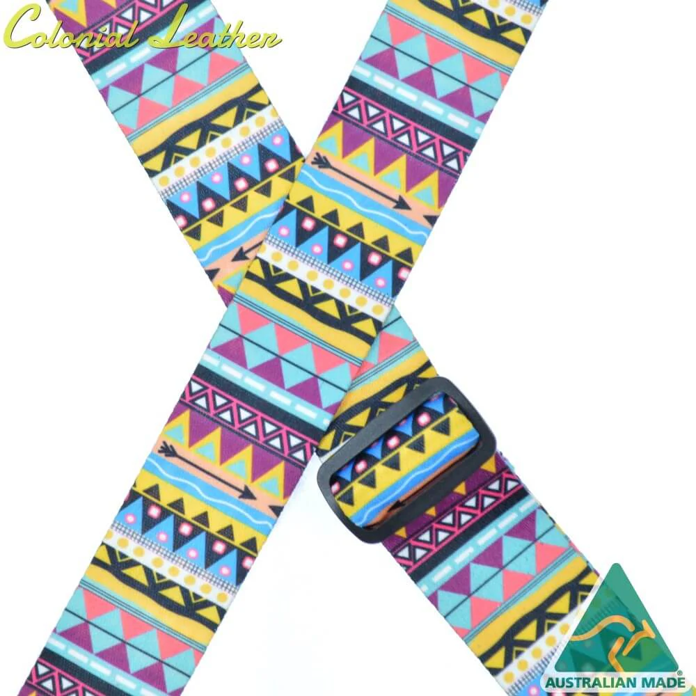 Colonial Leather 50mm Printed Webbing Guitar Strap - Apache - Image 3