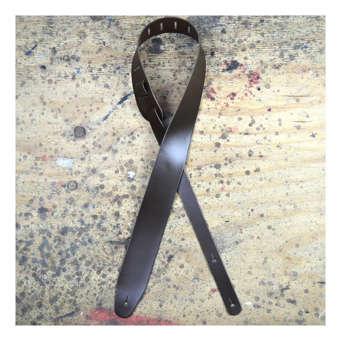 Colonial Leather Basic Leather Guitar Strap - Brown - Image 2