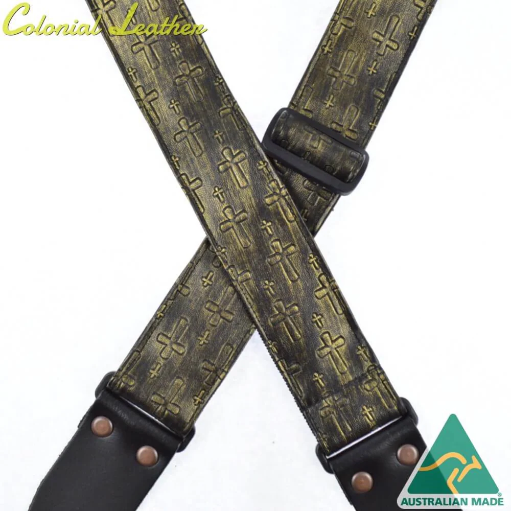 Colonial Leather Medieval 50mm Webbing Guitar Strap - Cleric - Image 2