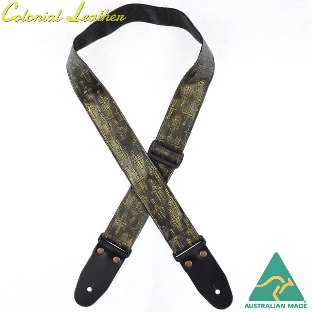 Colonial Leather Medieval 50mm Webbing Guitar Strap - Cleric - Image 3