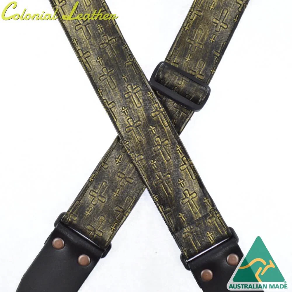 Colonial Leather Medieval 50mm Webbing Guitar Strap - Cleric - Image 4