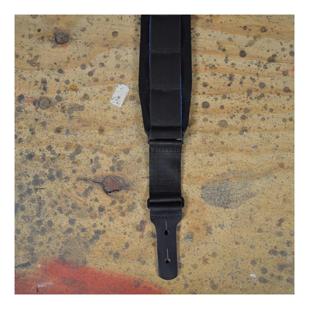 Colonial Leather Neoprene Padded Black Guitar Strap - Extra Long - Image 2