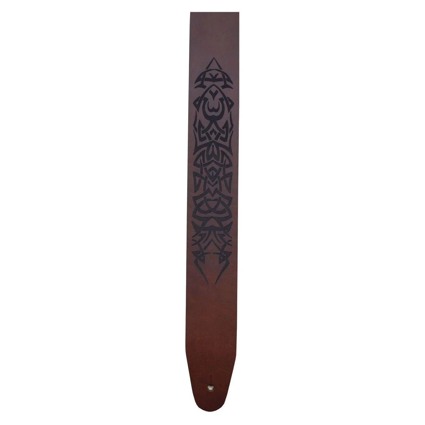 Colonial Leather Tribal Art Laser Etched Leather Guitar Strap - Image 2
