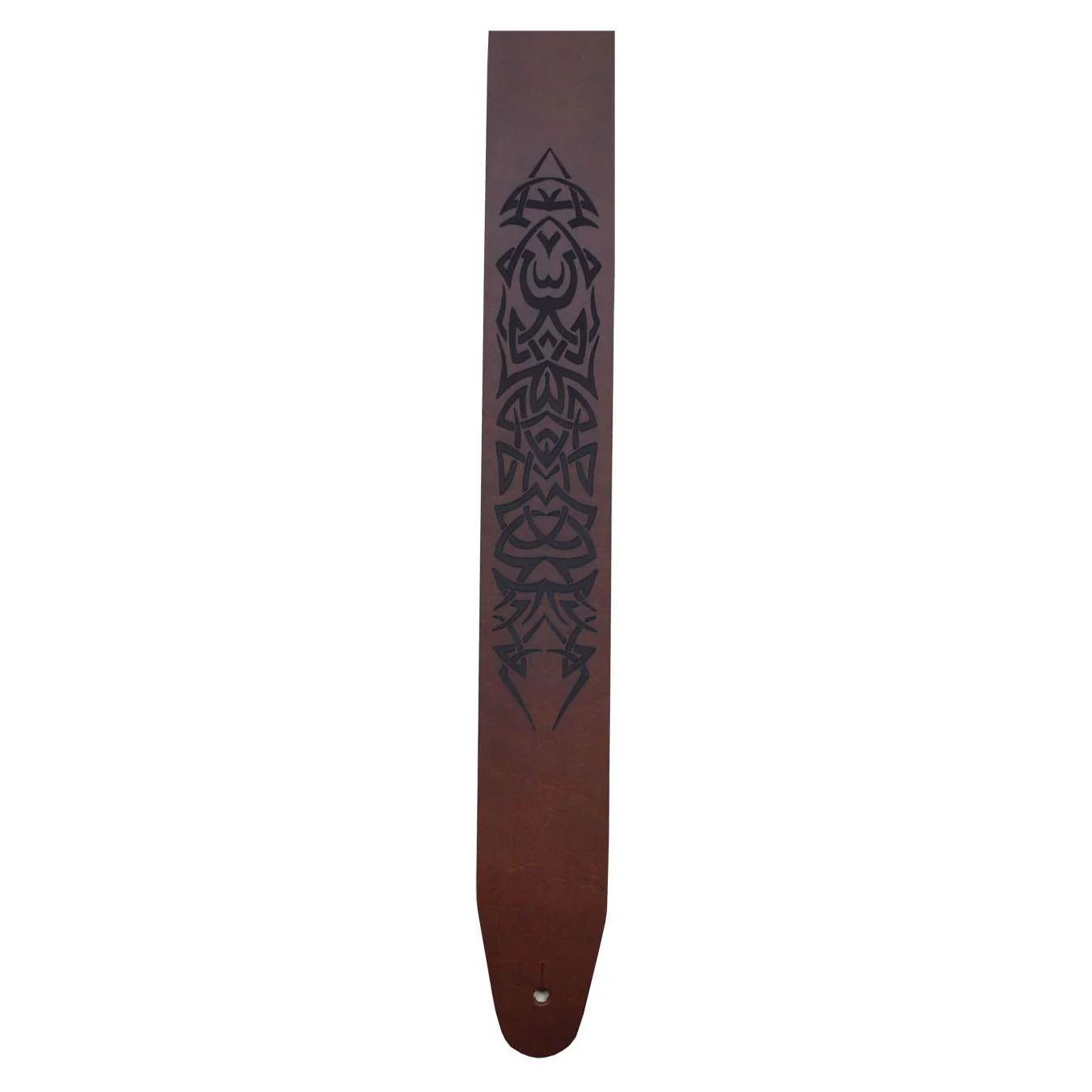 Colonial Leather Tribal Art Laser Etched Leather Guitar Strap - Image 3