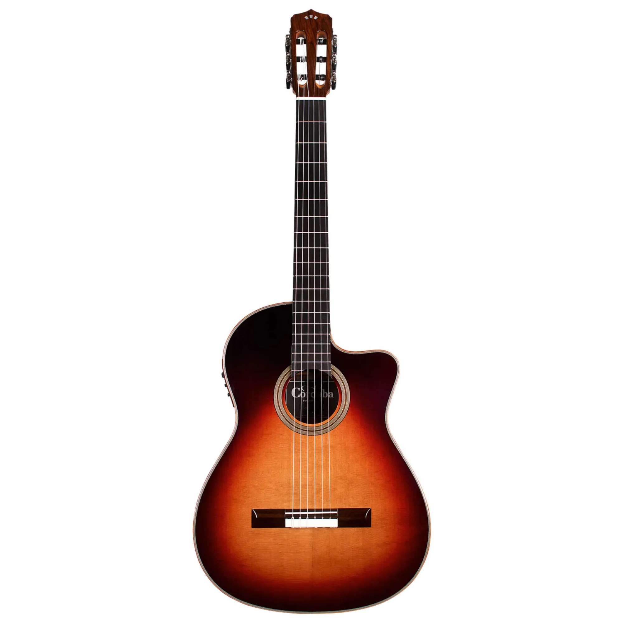 Cordoba Fusion Orchestra CE CD Tear Drop Burst Classical Guitar w/Bag - Image 2