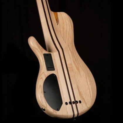 Cort A5 Plus SC 5 String Electric Bass Guitar - Amber Open Pore Finish - Image 8