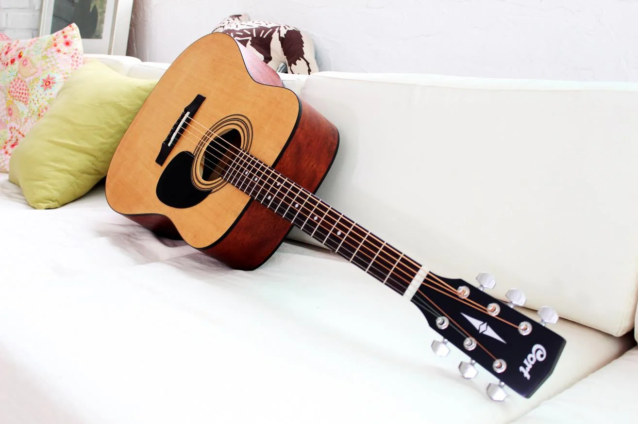 Cort AD810 OP Dreadnought Acoustic Guitar Open Pore Finish - Image 3