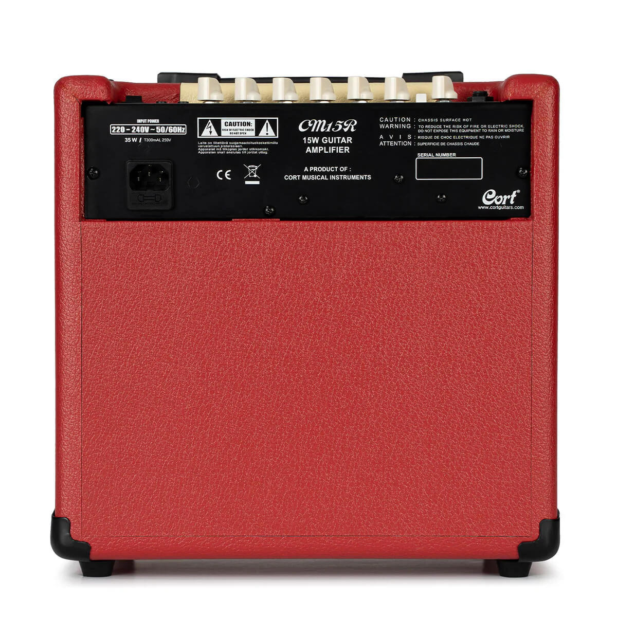 Cort CM15R PG 15W Guitar Combo Amplifier - Dark Red - Image 7