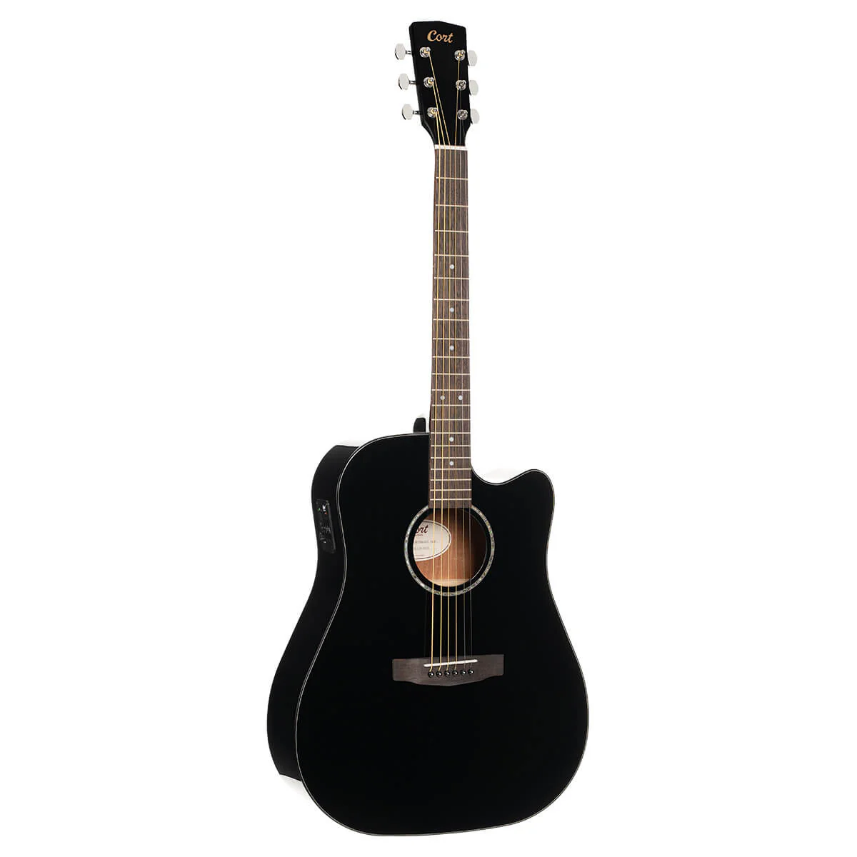 Cort Earth 60 CE BK Acoustic Guitar with Pickup and Cutaway - Black