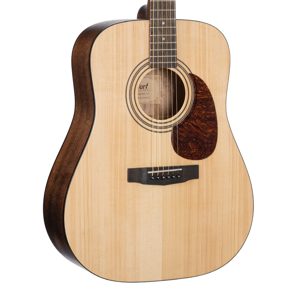 Cort Earth 60 OP Dreadnought Acoustic Guitar in Open Pore Natural - Image 4
