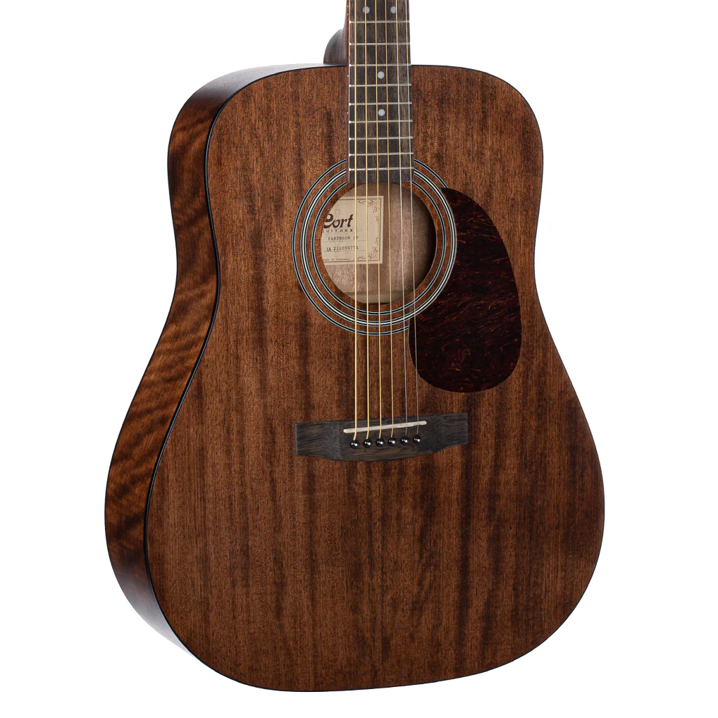 Cort Earth 60M OP OP Dreadnought Acoustic Guitar in Open Pore Mahogany - Image 2