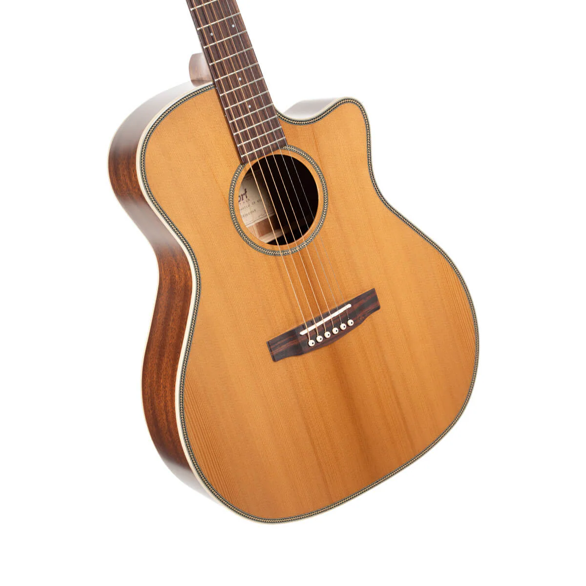 Cort Essence GA4 Grand Auditorium Acoustic Guitar - Natural Semi Gloss - Image 3