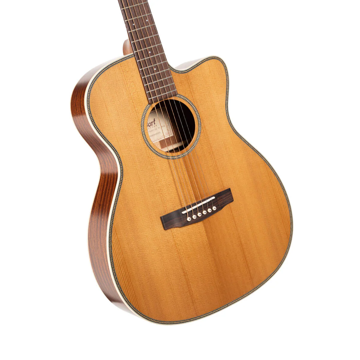 Cort Essence OC4 OM Acoustic Guitar - Natural Semi Gloss - Image 3