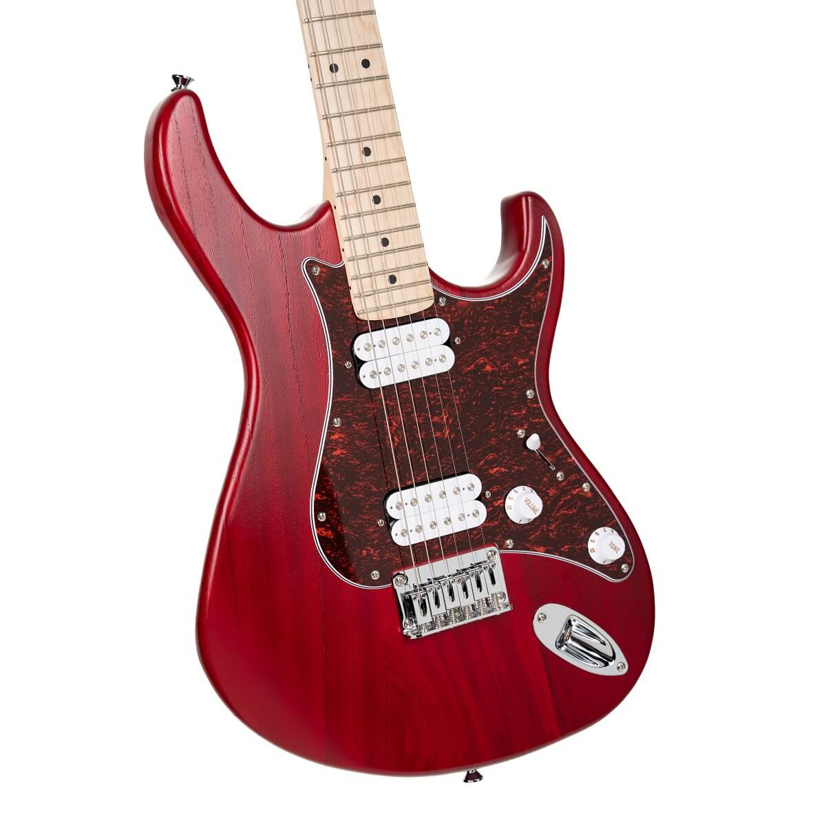 Cort G100 HH OPBC Electric Guitar - Open Pore Black Cherry - Image 3