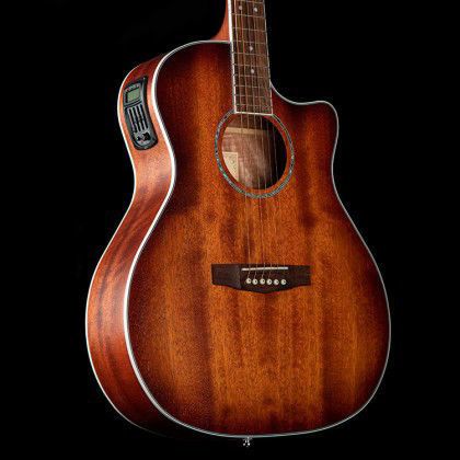 Cort GA-MEDX M OP Grand Auditorium Acoustic Guitar in Open Pore All Mahogany - Image 3